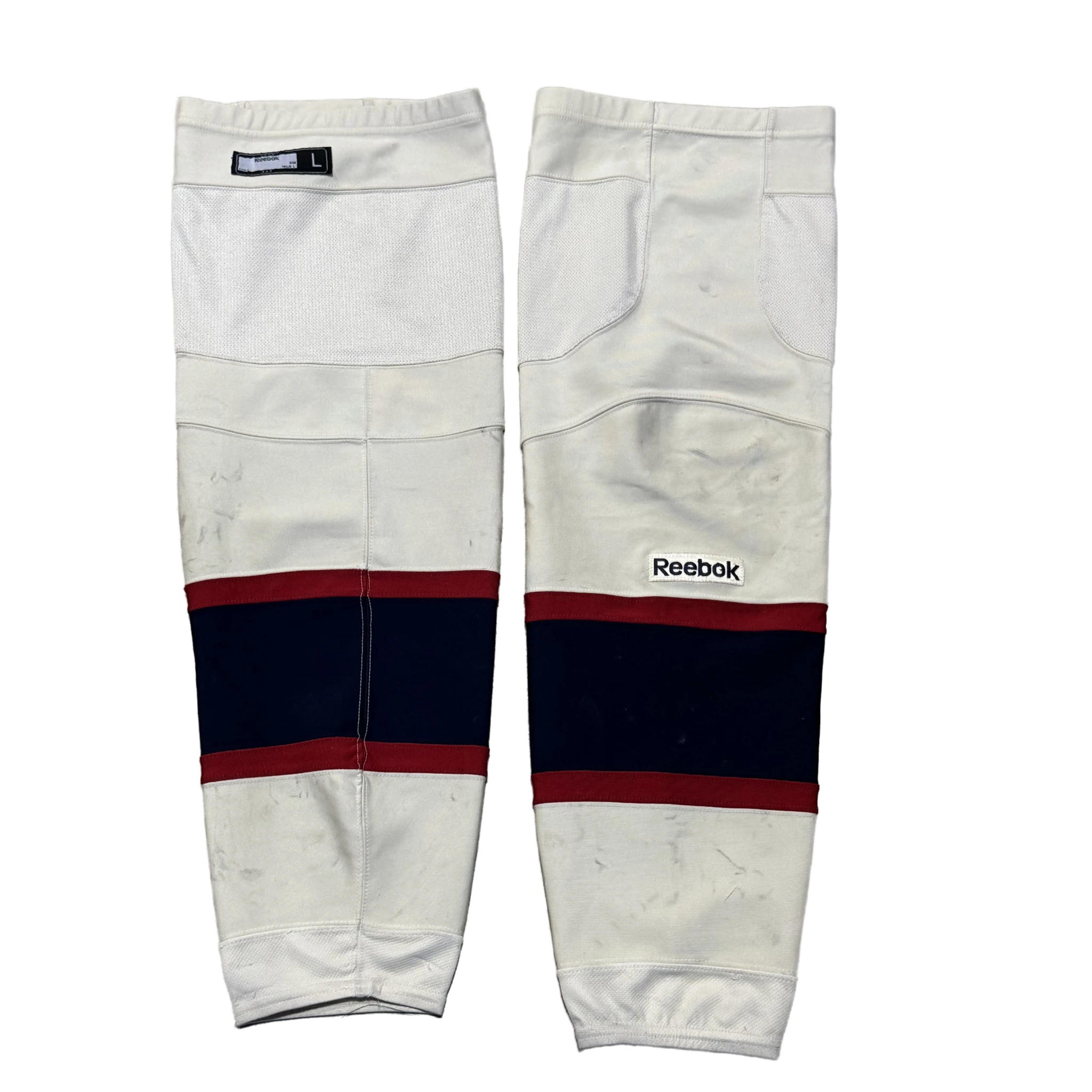 Reebok - Chaussette de match OHL d'occasion - (Crème/Bleu marine/Rouge)